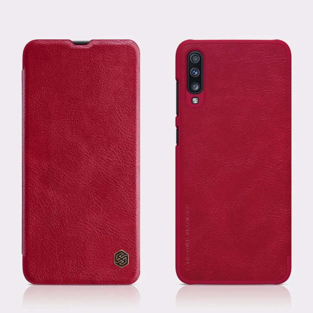 Кожаный чехол для samsung A70, чехол для samsung Galaxy A70, Nillkin QIN, защитный флип-чехол, кошелек, чехол