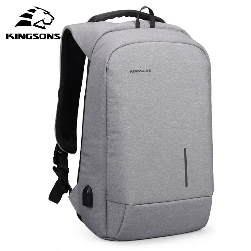 Kingsons школьный рюкзак с защитой от кражи 15 6 дюймов usb зарядка сумка для ноутбука