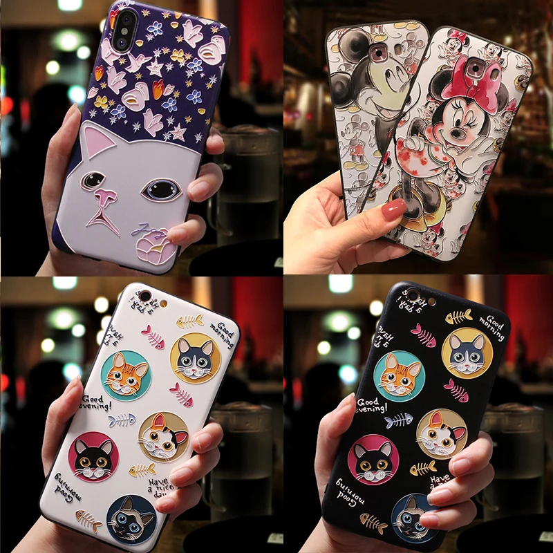 3D рельеф чехлы из ТПУ для Samsung Galaxy S8 S9 S10 плюс S10e A9 A8 A6 плюс A7 A5 A10 A30 A40 A50 S6 S7 Edge чехол