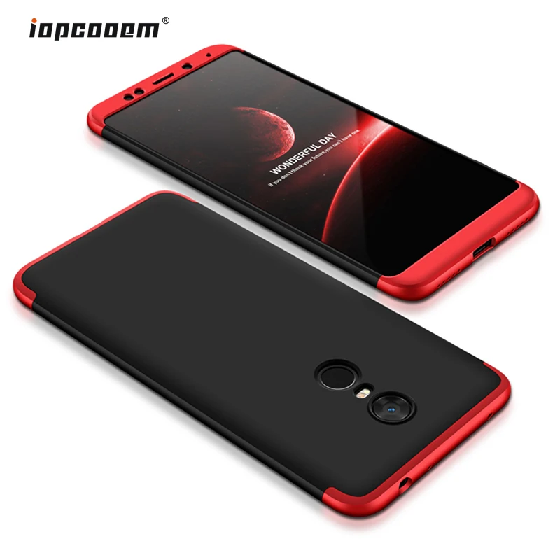 Xiaomi Redmi 5 Plus чехол задняя крышка 360 градусов Полная защита Жесткий ПК для телефона
