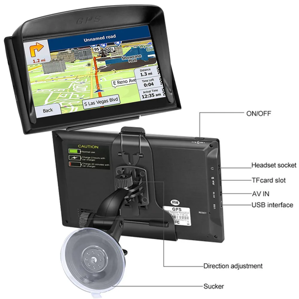 Автомобильный GPS навигатор FM Bluetooth спутниковая навигация для грузовика