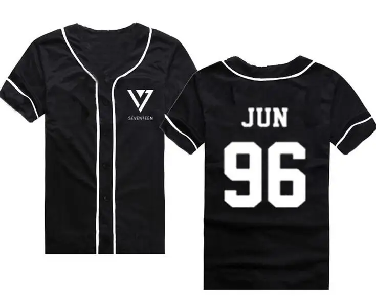 Новое поступление лета 2017 Черная бейсбольная Футболка с коротким рукавом и