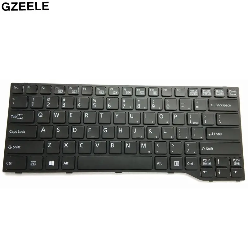 QH новая английская клавиатура для ноутбука Fujitsu Lifebook E733 E744 E734 E743 E544 черная рамка