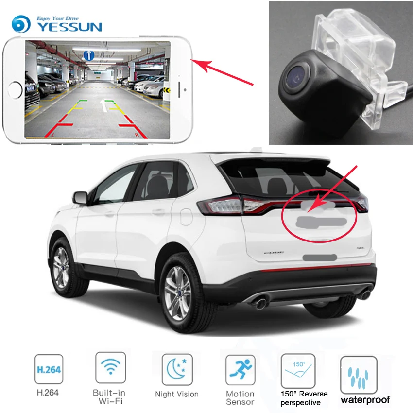 

YESSUN New Ariival for Ford Edge 2015 2016 for Ford Mondeo 2013~2015 Reverse wireless reverse camera night vision hd