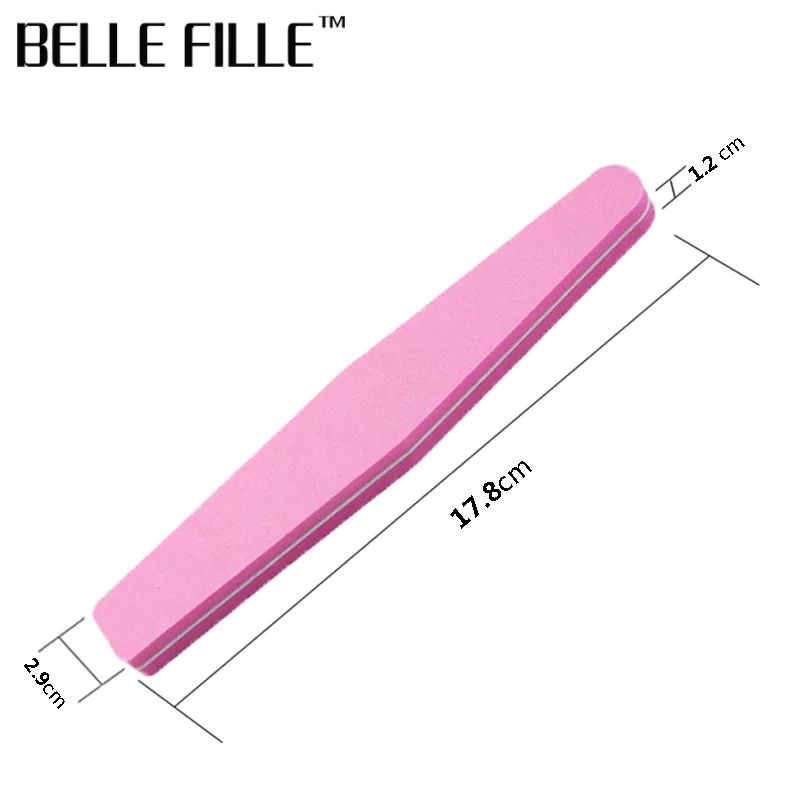 Belle Fille 5 шт. пилка для ногтей блок розовая Чистящая Кисть-инструмент маникюра