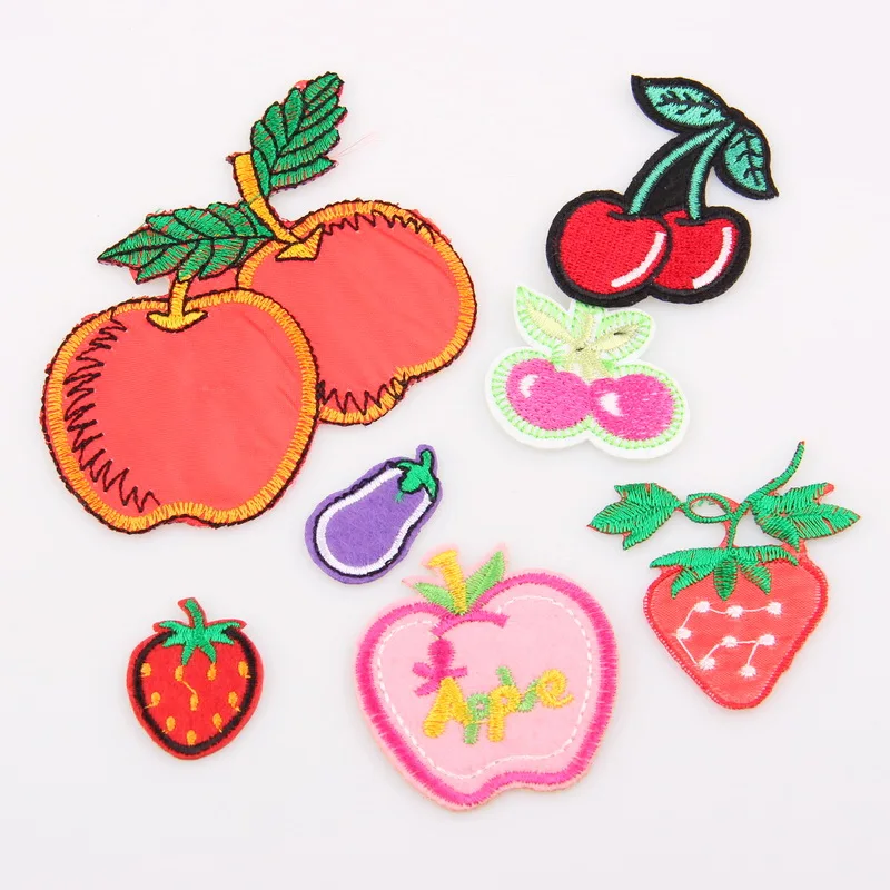 Новое поступление 1 шт. фрукты яблоко баклажаны вышитые нашивки сделай сам