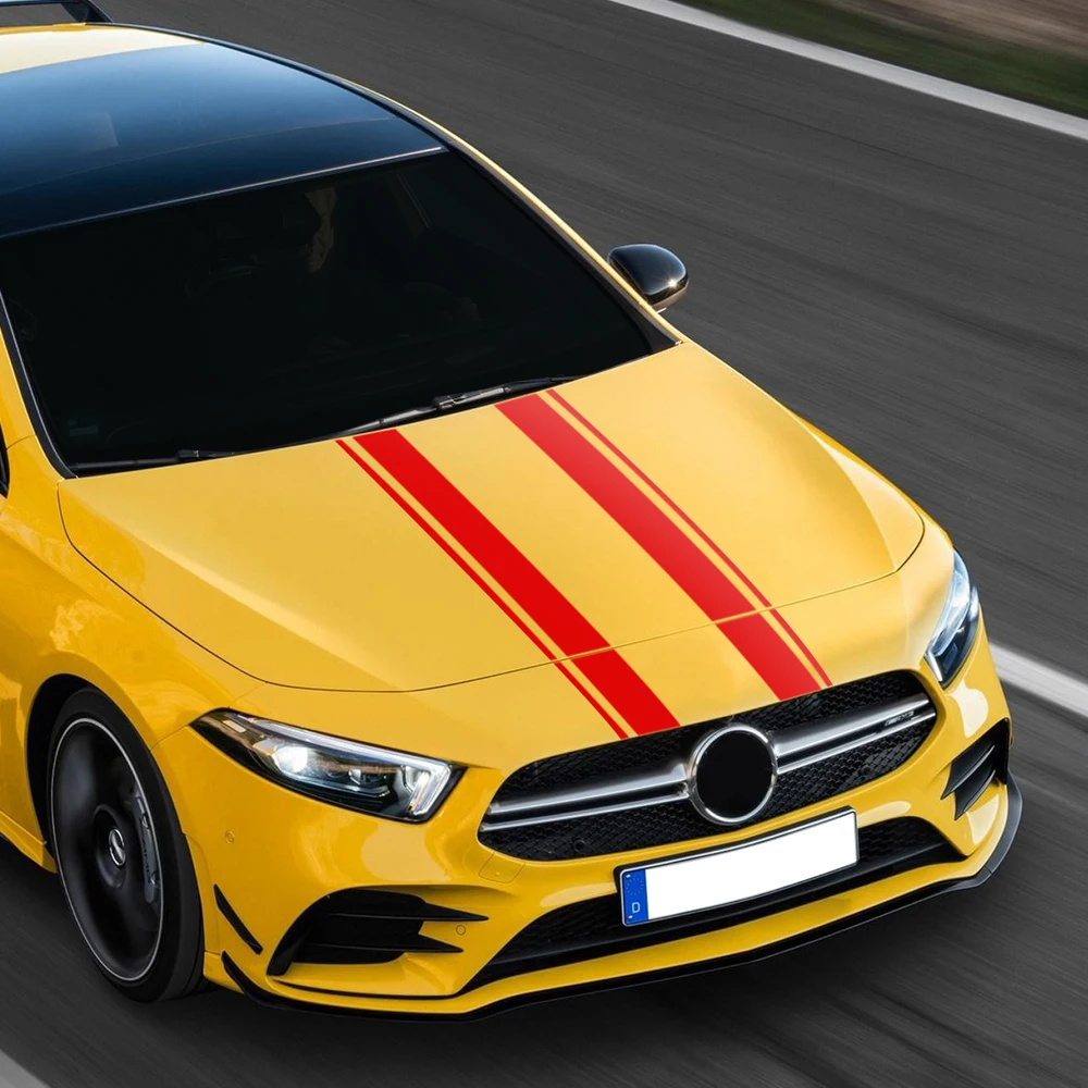 Наклейки на капот автомобиля в полоску графические для Mercedes Benz A C E GLA CLA45 W176 C117 W204