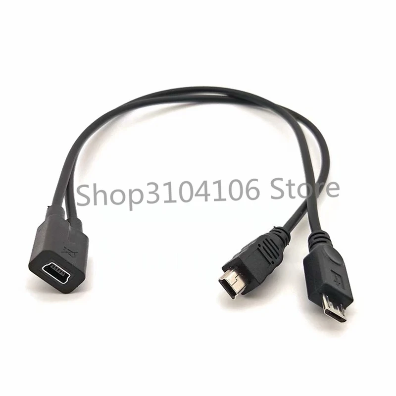 Мини USB 1 2 Y сплиттер кабель 0 мини 5 контактный разъем Папа + Micro Мужской конвертер