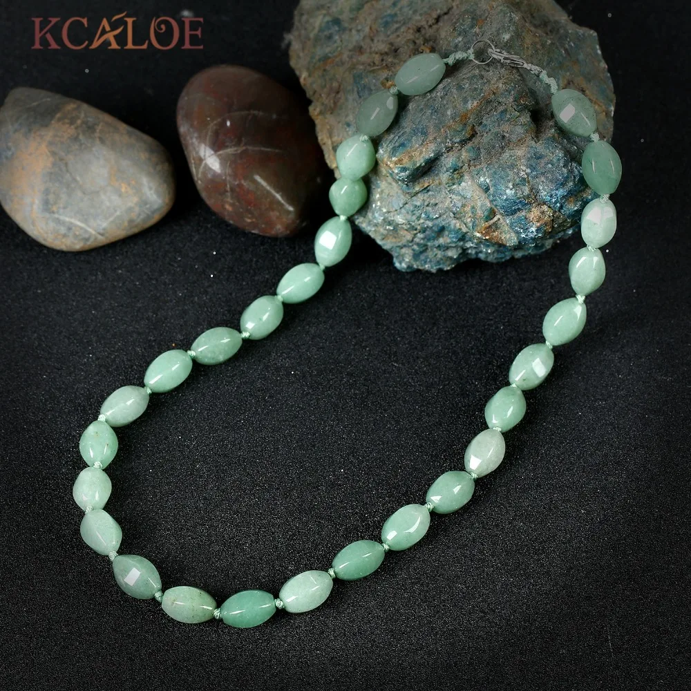 Индийский Агат Ожерелье Зелёный Натуральный Природный Камень Бусы На Шею Для