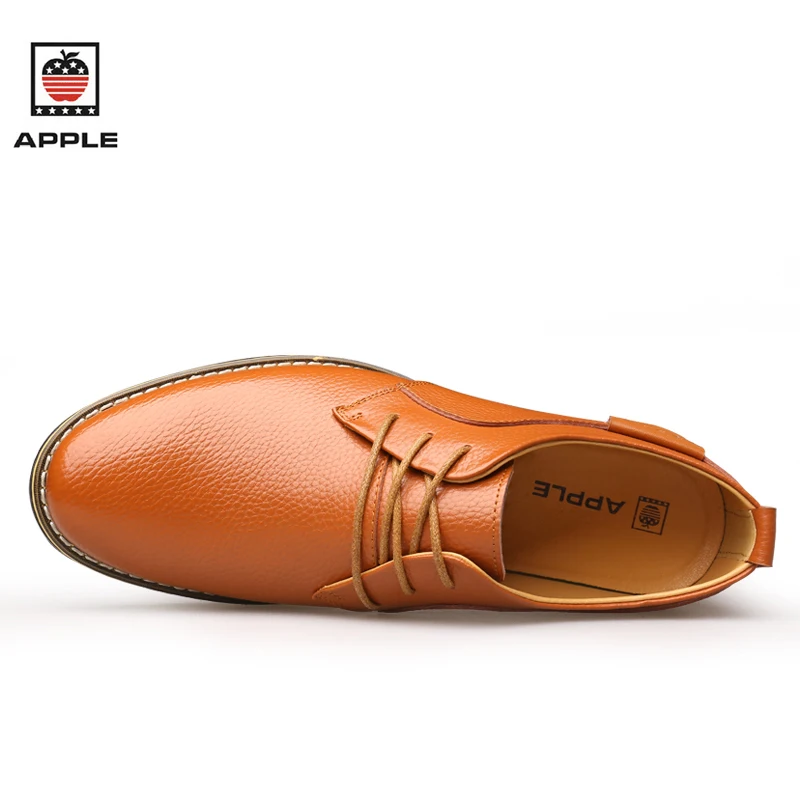 Apple Hot Sale Men's Leisure Shoes High Quality Cow Split Leather Rubber Sole Male Casual British Style QT09P1005 | Обувь