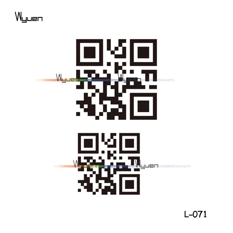 WYUEN креативная любовь qr-код поддельные татуировки для влюбленных взрослых Наручные боди-арт водонепроницаемые временные татуировки наклейки для мужчин и женщин L-071