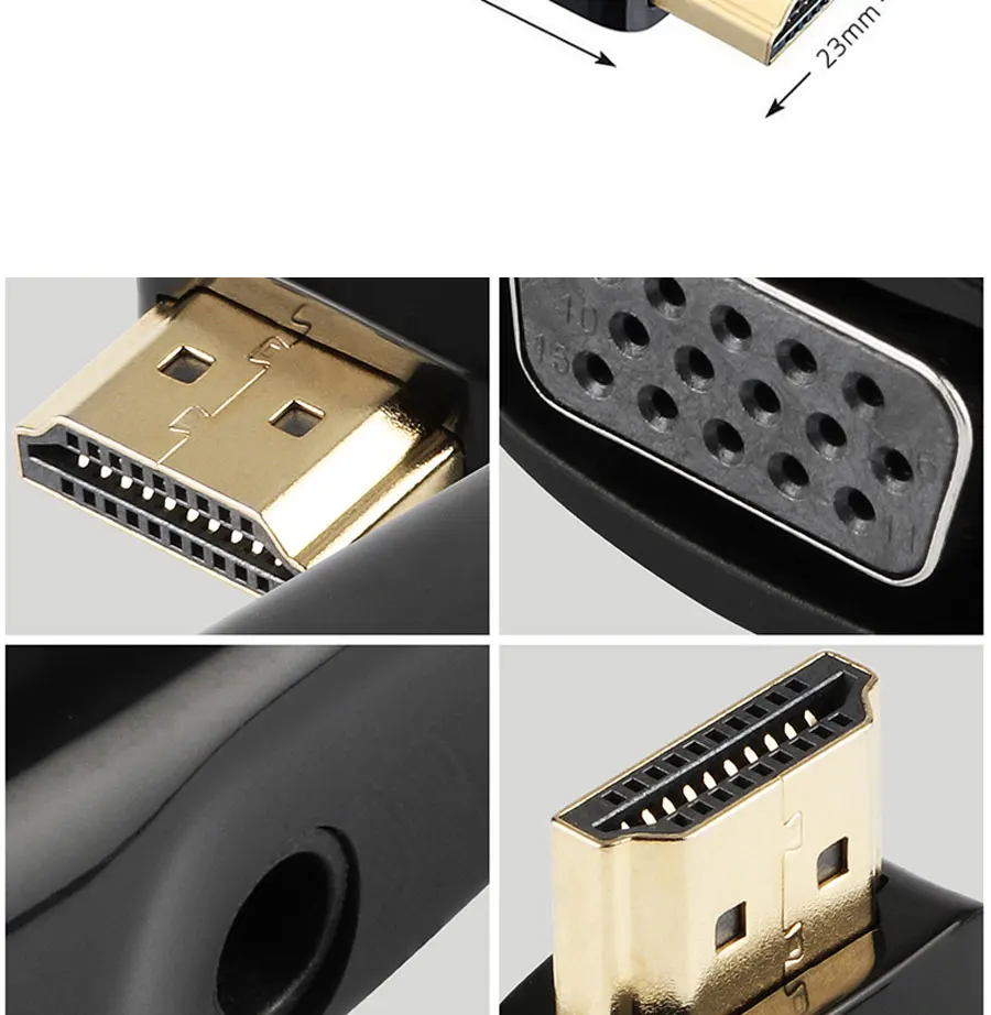 Urgrico адаптер hdmi-vga штекер в Famale конвертер HDMI VGA адаптер 1080 P аудио кабель для ПК ноутбука ТВ коробка дисплей проектор