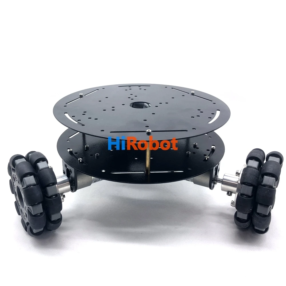 3WD круглый Топ автомобиль с 100 мм Omni колеса рама из нержавеющей стали мотор