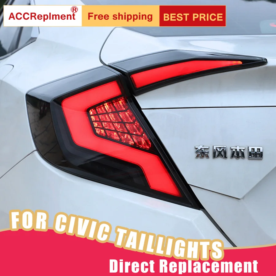 Новый светодиодный фонарь светильник s в сборе для Honda Civic 2016-2019 задний стоп-сигнал