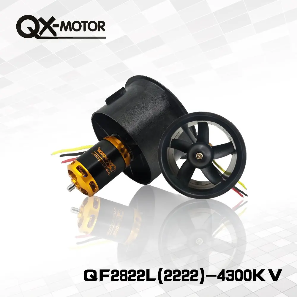 QX двигатель 64 мм EDF все наборы QF2822 4300KV с 5 лезвиями Ducted Fan для RC Самолет|motor with|64mm