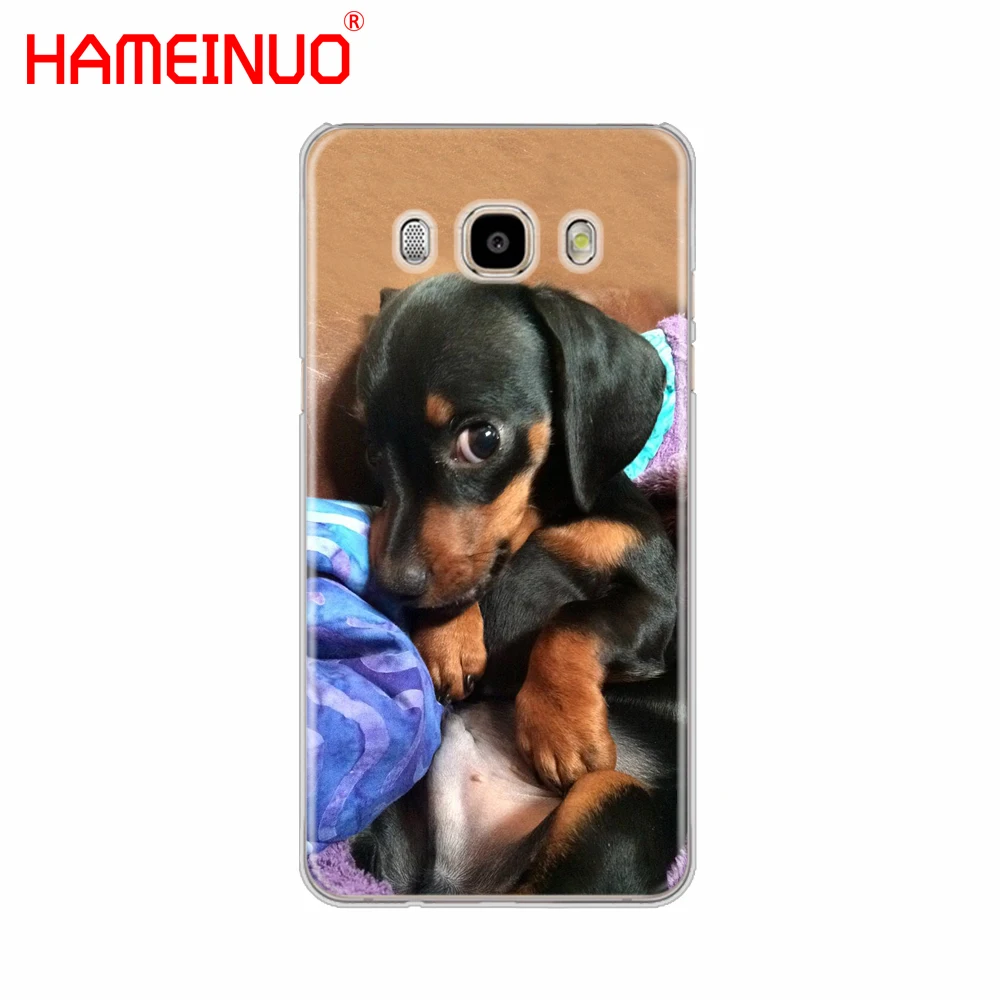 HAMEINUO милый чехол для телефона с таксой доберманом Samsung Galaxy J1 J2 J3 J5 J7 MINI ACE 2016 2015 prime |
