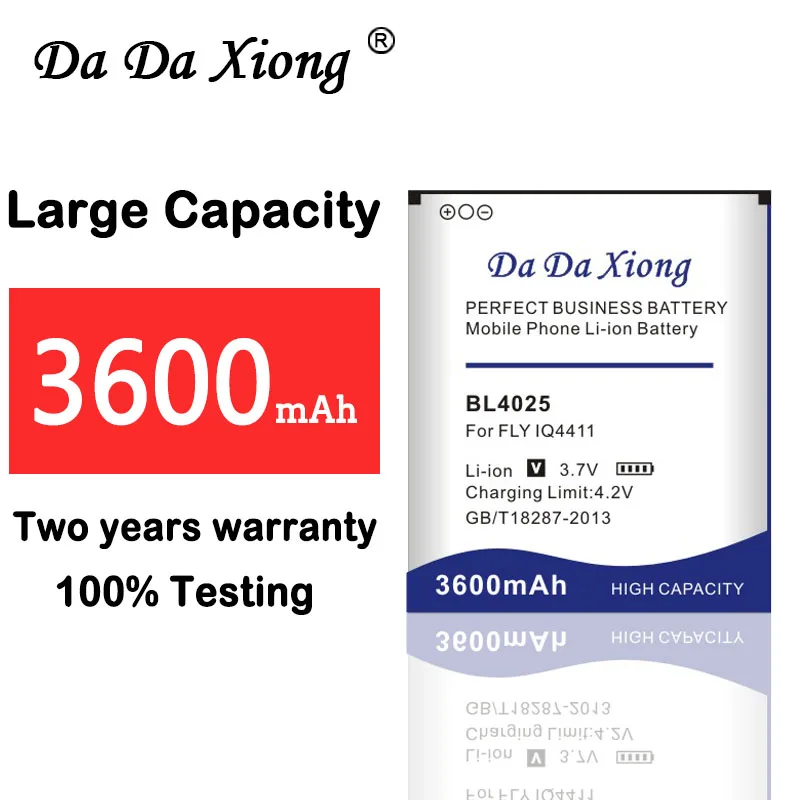 Литий-ионный аккумулятор BL4025 высокой емкости 3600 мАч для телефона FLY IQ4411