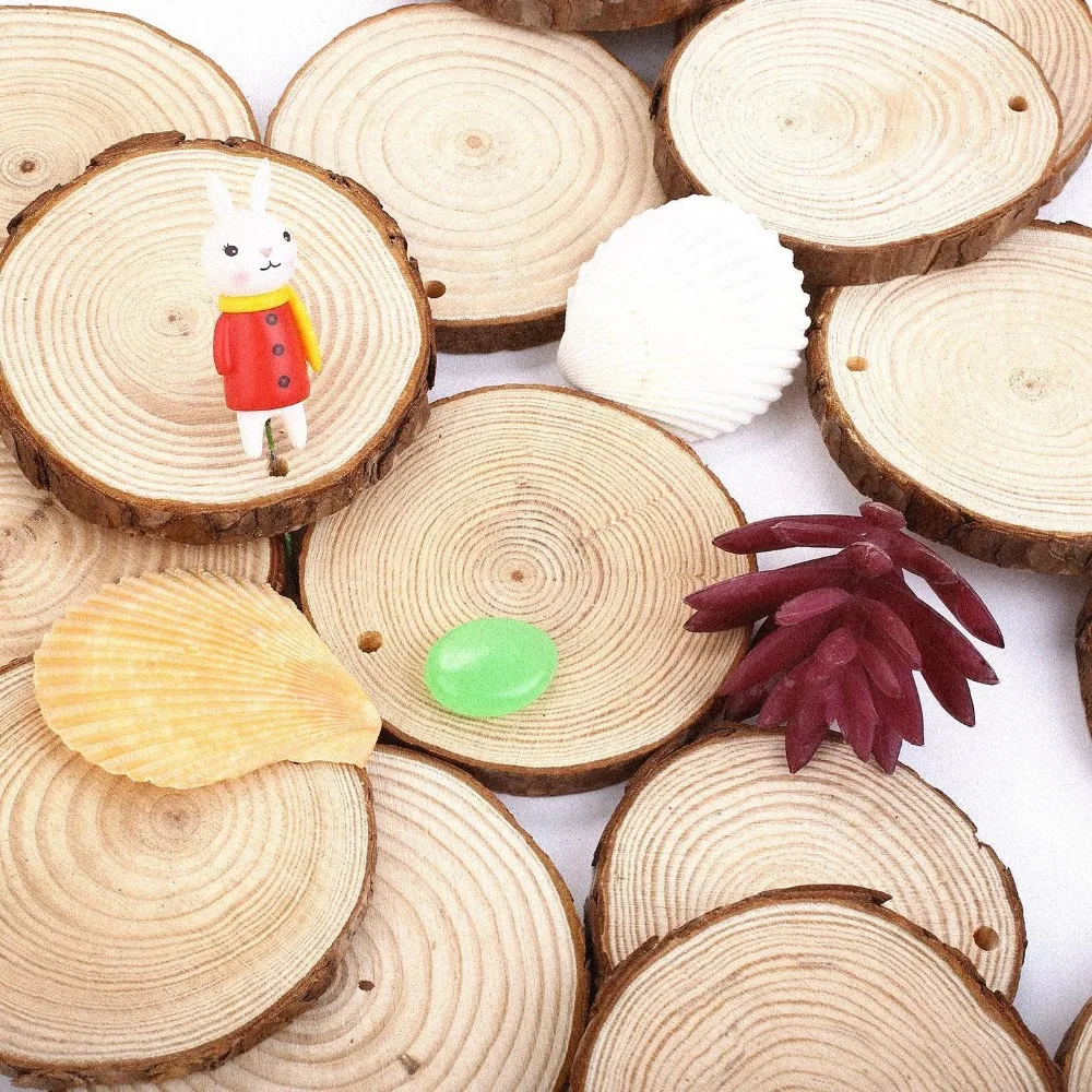 20 шт./лот диски для деревянных срезов DIY деревянные поделки лист бревен декор