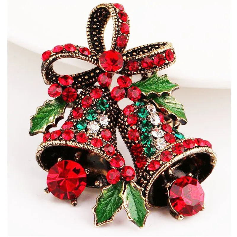 Christmas wear pin creative gifts bow tie high-end brooch retro bell Brooch wish | Украшения и аксессуары