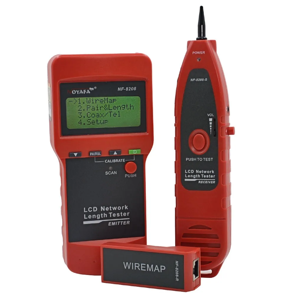 NOYAFA NF-8208 Ethernet LAN Сетевой кабель тестер диагностики Tone Tracer UTP STP RJ45 провода трекер с ЖК-дисплеем NF8208 оригинальная посылка