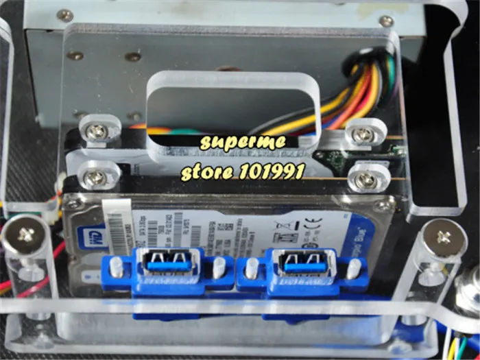 

DEBROGLIE Acrylic Full transparent ITX Open Chassis mini Computer Case Bracket Computer test rack
