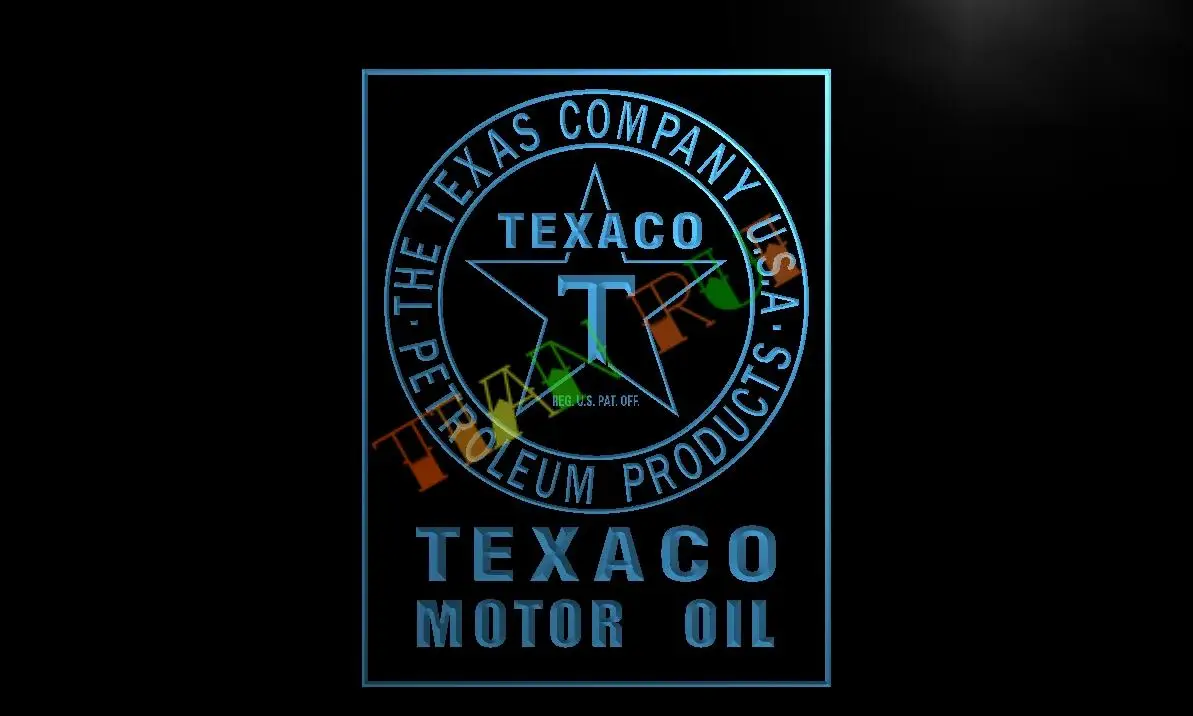

LG124- Texaco светодиодная неоновая световая вывеска подвесной знак поделки для домашнего декора