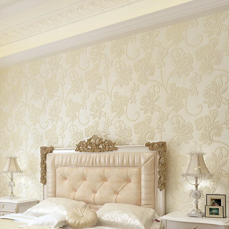 Cheng Shuo European wallpaper non-woven washing super thick cloud 3D stereo background bedroom living room | Обустройство дома