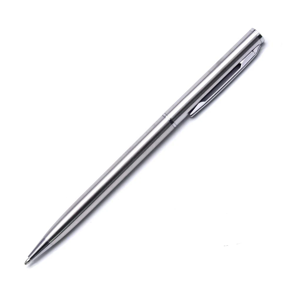 Steel - Black ink Guoyi C33 новая мини шариковая ручка 0,7 мм с заостренным носком для школы, офиса, канцелярских принадлежностей, Подарочная металлическая ручка и гостиничная деловая масляная ручка для письма - Цвет: Steel - Black ink
