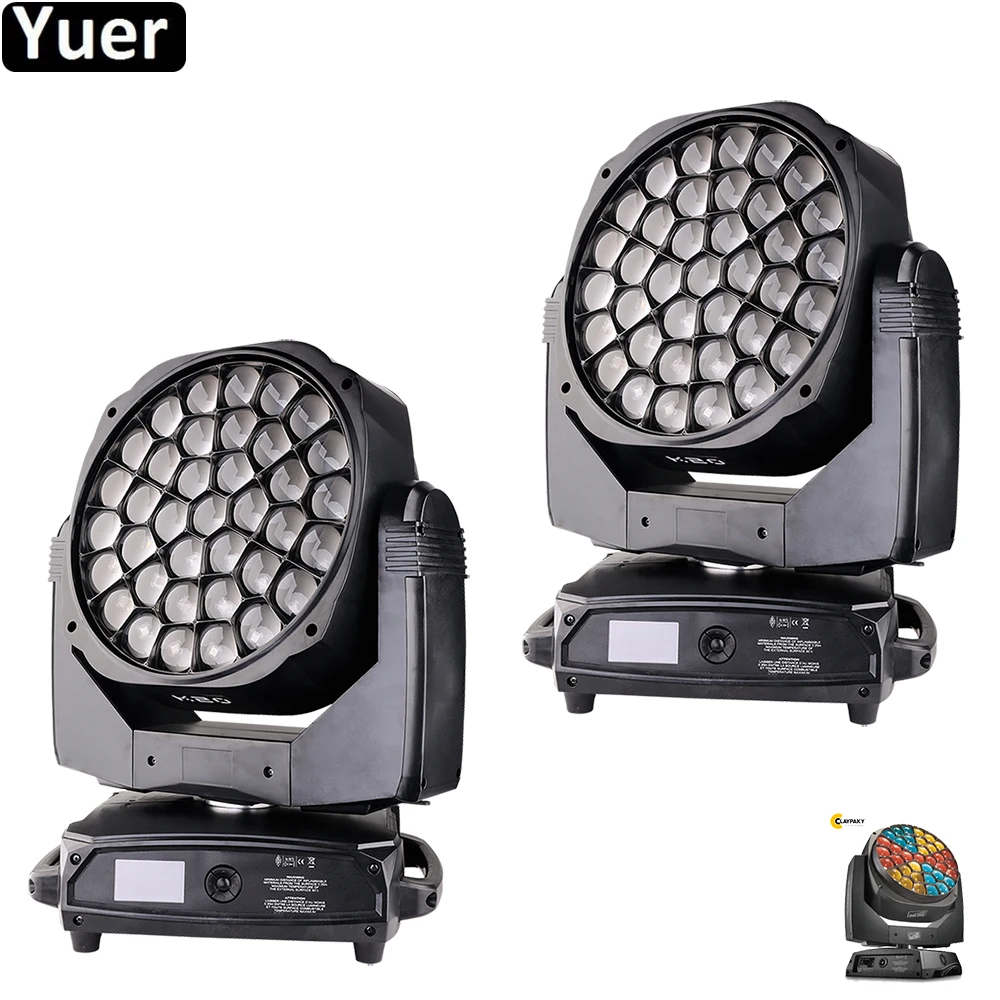 2Pcs/Lot Professional Music Stage Light K20 37x15W LED Big Bee Eye Moving Head Light Wash Beam Spectacular Graphic Effects Light