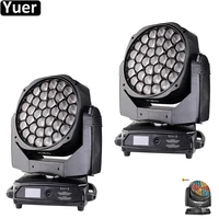 2pcslot professional music stage light k20 37x15w led big bee eye moving head light wash beam spectacular graphic effects light