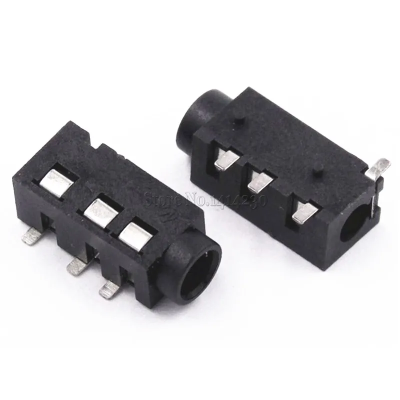 

10PCS 3.5 headphone jack audio jack PJ-320D 4 pin SMD MP3 Accessories PJ320D