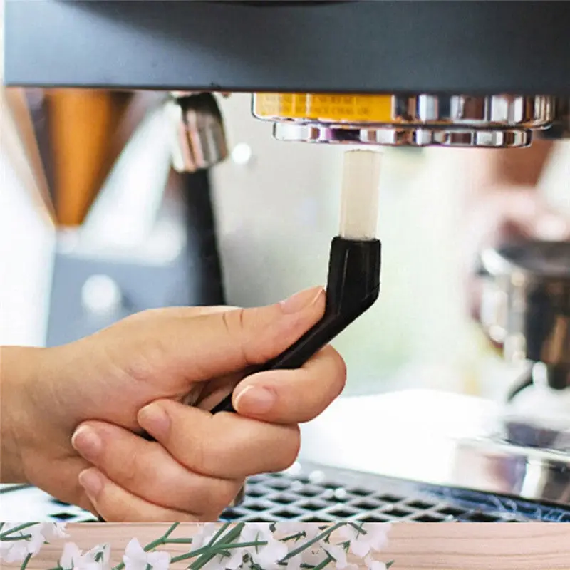 Black Italian Semi-automatic Coffee Machine Cleaning Brush Plastic Handle Nylon Bristle Filter Net Cleaner | Дом и сад