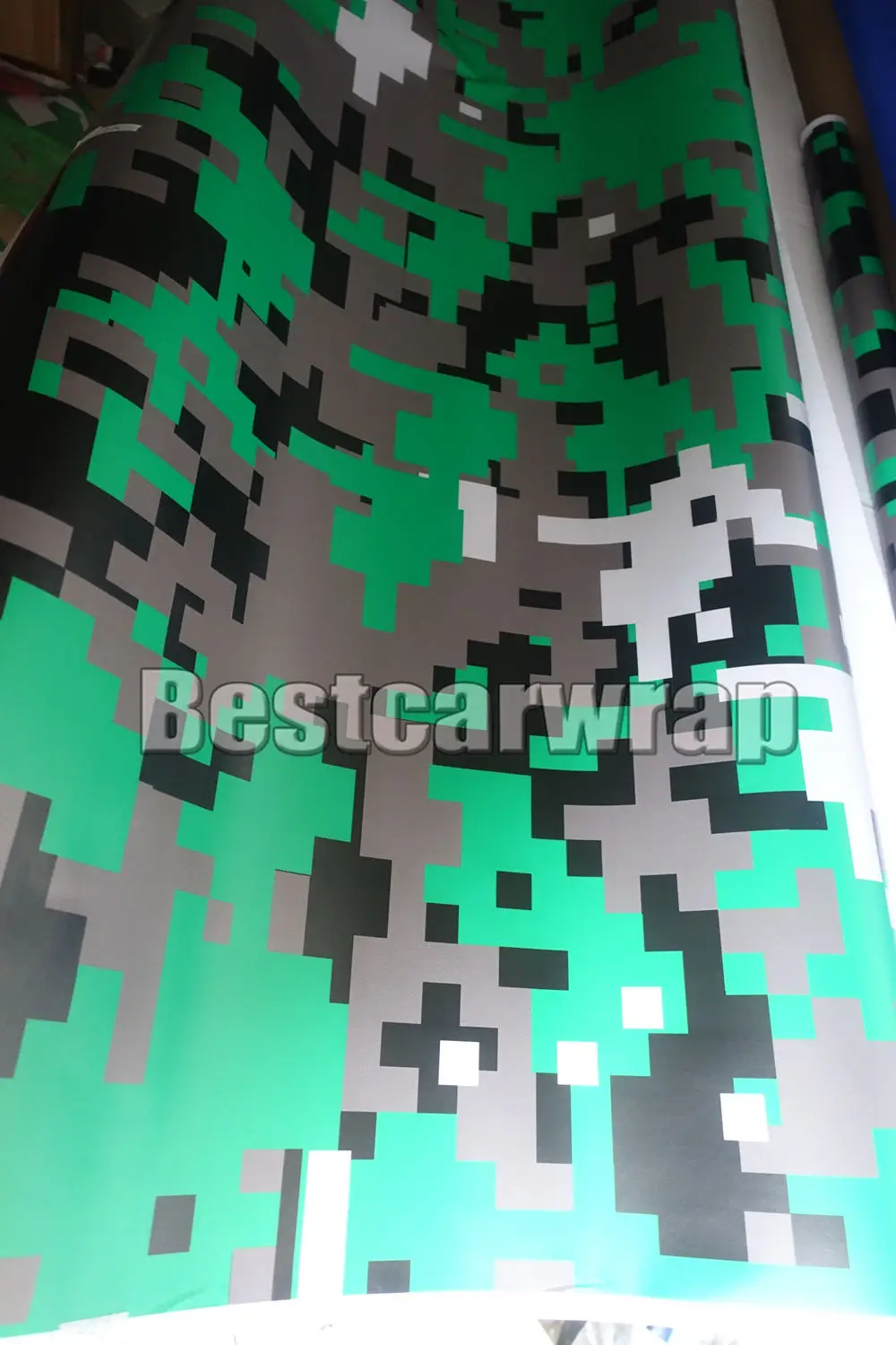 Bright Green Digital Camouflage Full-Body Car Wrap Skin with air release covering Pixel camo For truck &amp boat covers 1.52x30m |