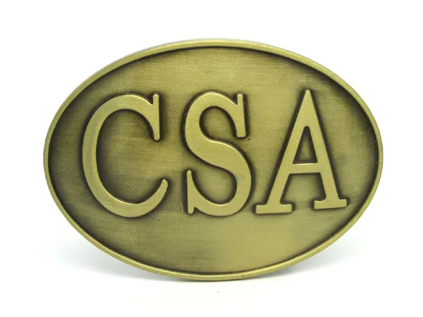 Латунная цветная пряжка для ремня CSA в западном стиле | Дом и сад