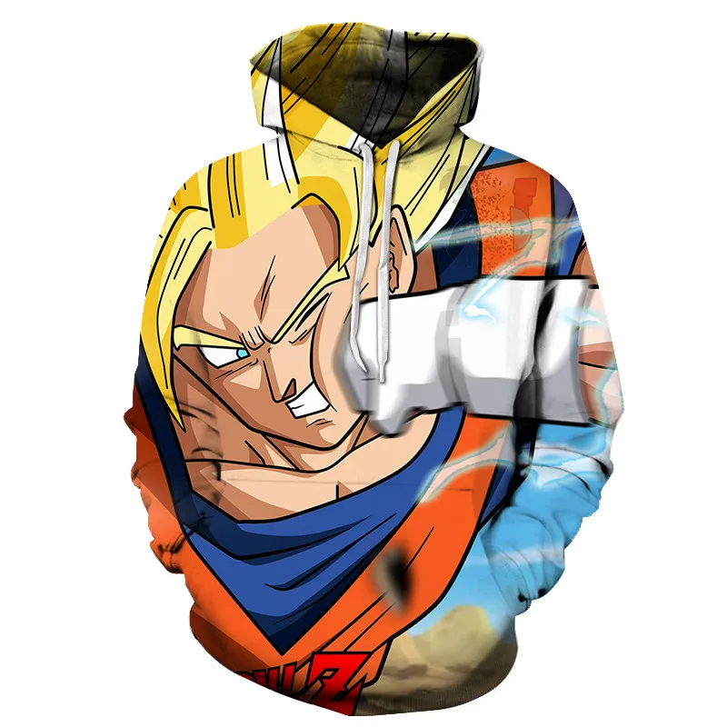 Новые nime толстовки Dragon Ball Z толстовки с капюшоном и карманами Goku 3D цифровая печать для мужчин и женщин с длинным рукавом новая Толстовка S-6XL - Цвет: AFKH3427