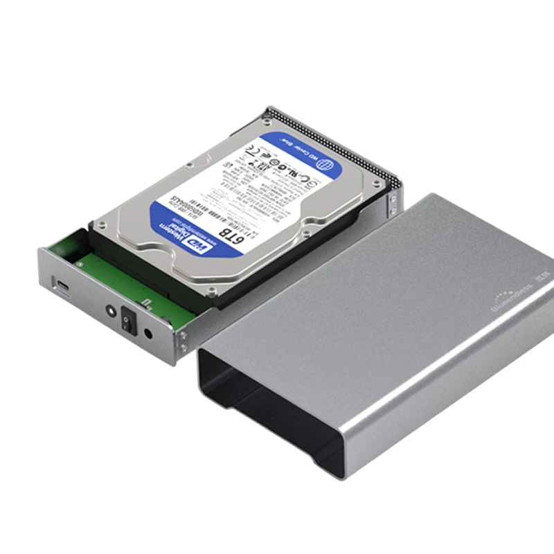 Полный алюминиевый сплав 3,5 дюймов hdd корпус Тип C 3,0/USB sata usb 3,0 жесткий диск caddy для 7,9 мм 9,5 мм 12,5 мм толщина ssd