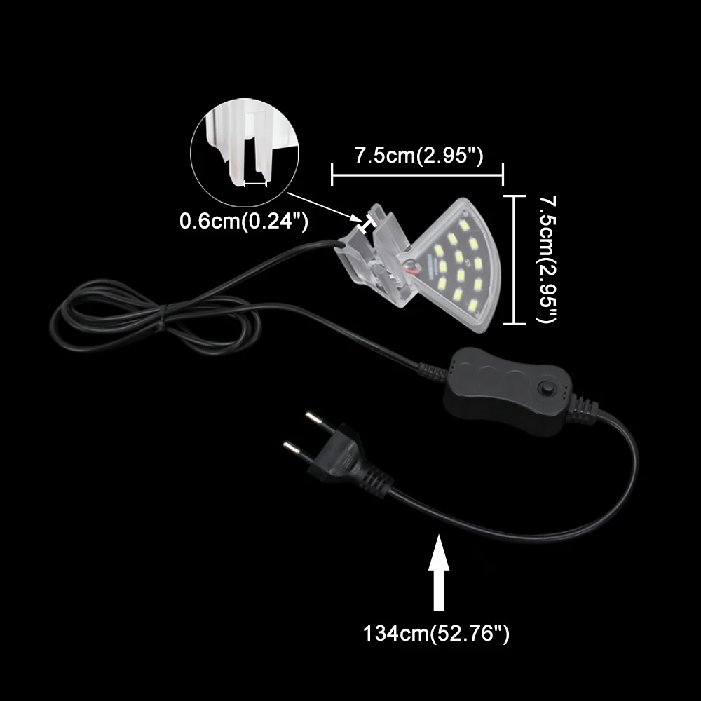 Senzeal Aquarium Light Super bright Aquarium Led Lighting M3/X3/X5/X7/X9 Clip-on Slim Fish LED Lamp 220V/110V Fish Tank LED Lamp