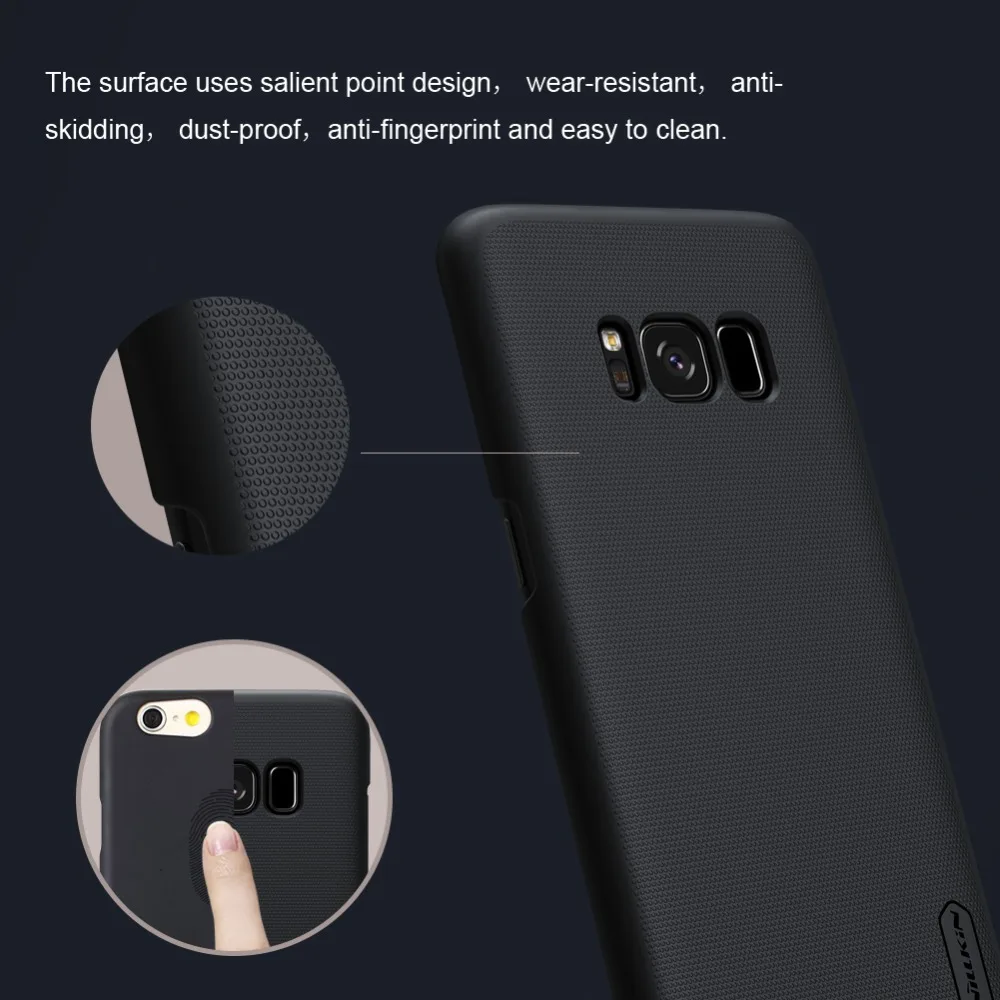 10pcs/lot wholesale Nillkin Super Frosted Shield Case For Samsung Galaxy S8 PC Hard Back Cover case 5.8 inch |