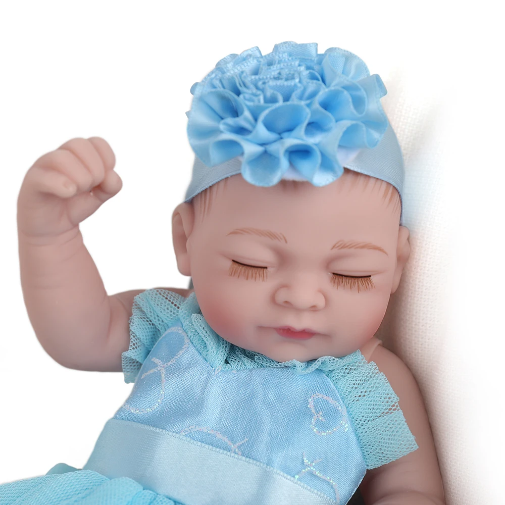 NPKDOLL 10 дюймов Bebe Reborn Младенцы силиконовая кукла мини Развивающие игрушки для