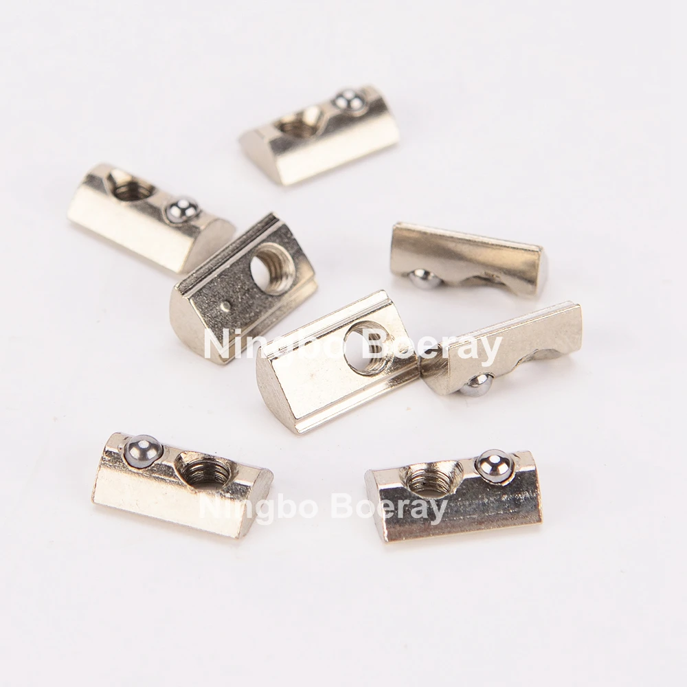 20 шт. 10 M4 полукруглые эластичные пружинные гайки для алюминиевого профиля