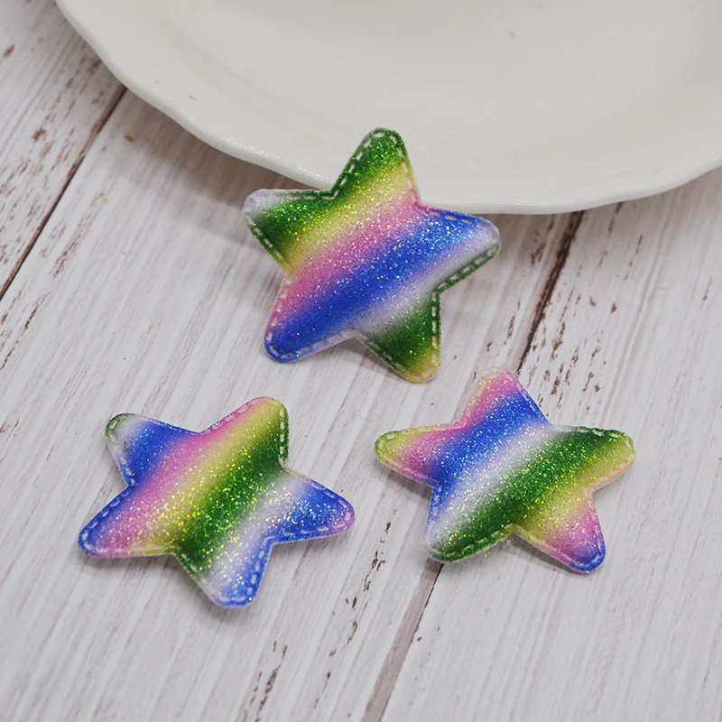 Чешуя Русалки 4 5 см радужная ткань Звездные нашивки аксессуары искусственная