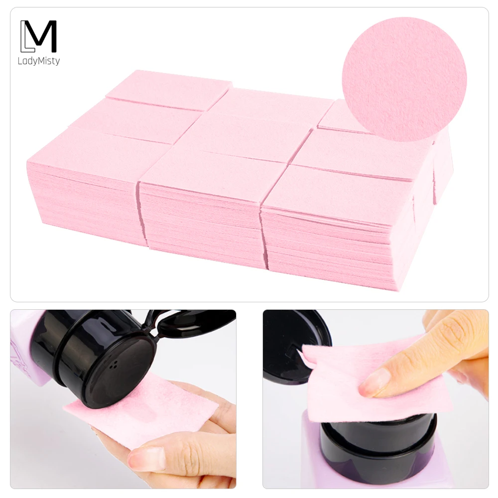 LadyMisty 700 PCS Cotton Napkins Nail Art Removal Wipes Gel Polish Cleaner Remover Tools | Красота и здоровье