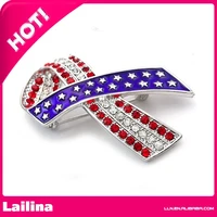 breast cancer awareness ribbon brooch star american usa flag patriotic brooches pin 4th of july veterans day