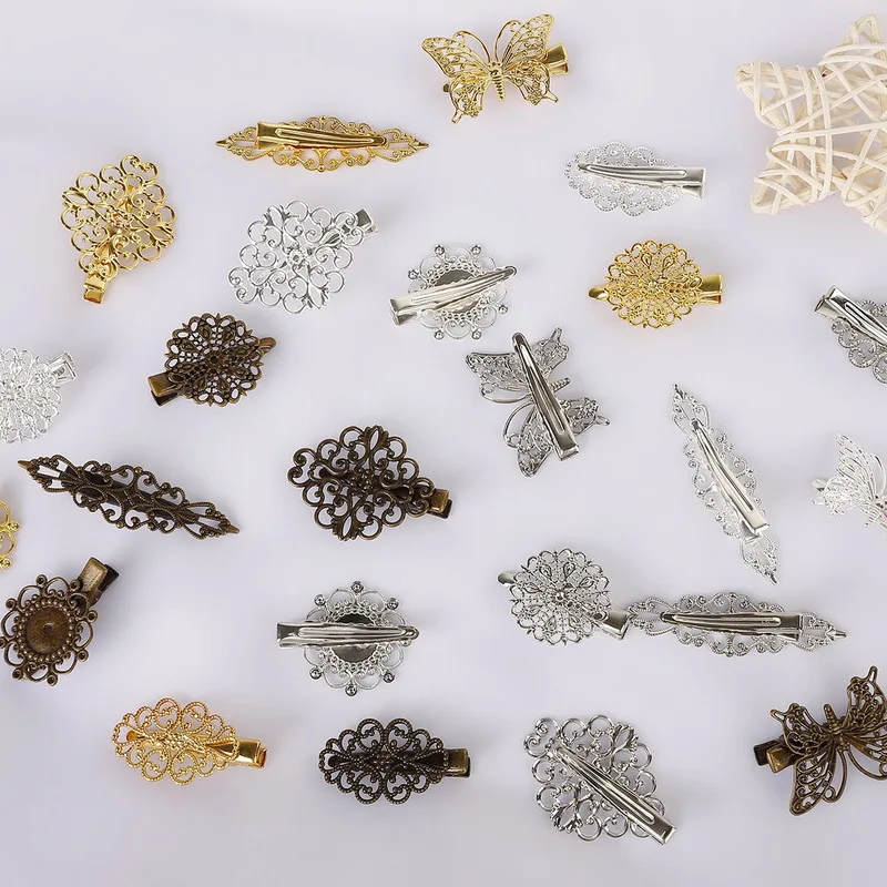 Металлическая винтажная 4 Цвета утюжок для волос заколки женщин свадебные