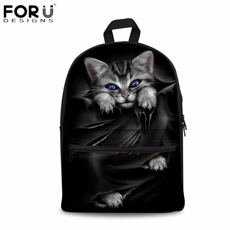 Женский винтажный холщовый рюкзак forujeans Черный дорожный в готическом стиле с