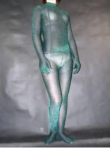 Новое поступление женские и мужские синие/зеленые золотые отражающие нити Zentai костюмы для влюбленных сексуальные модные Боди и боди