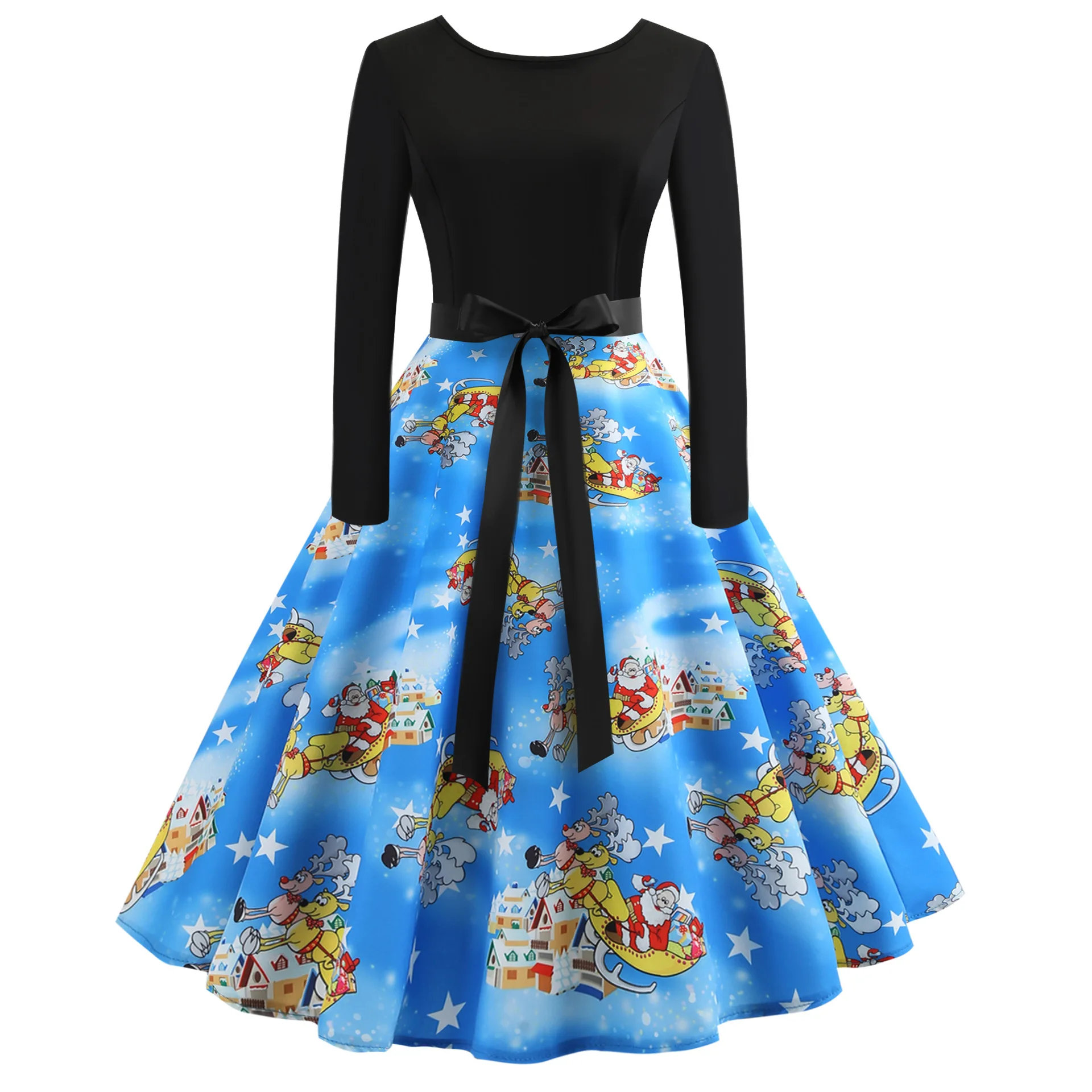 Лидер продаж винтажное женское платье с тыквой на Хэллоуин 2018 длинным рукавом и