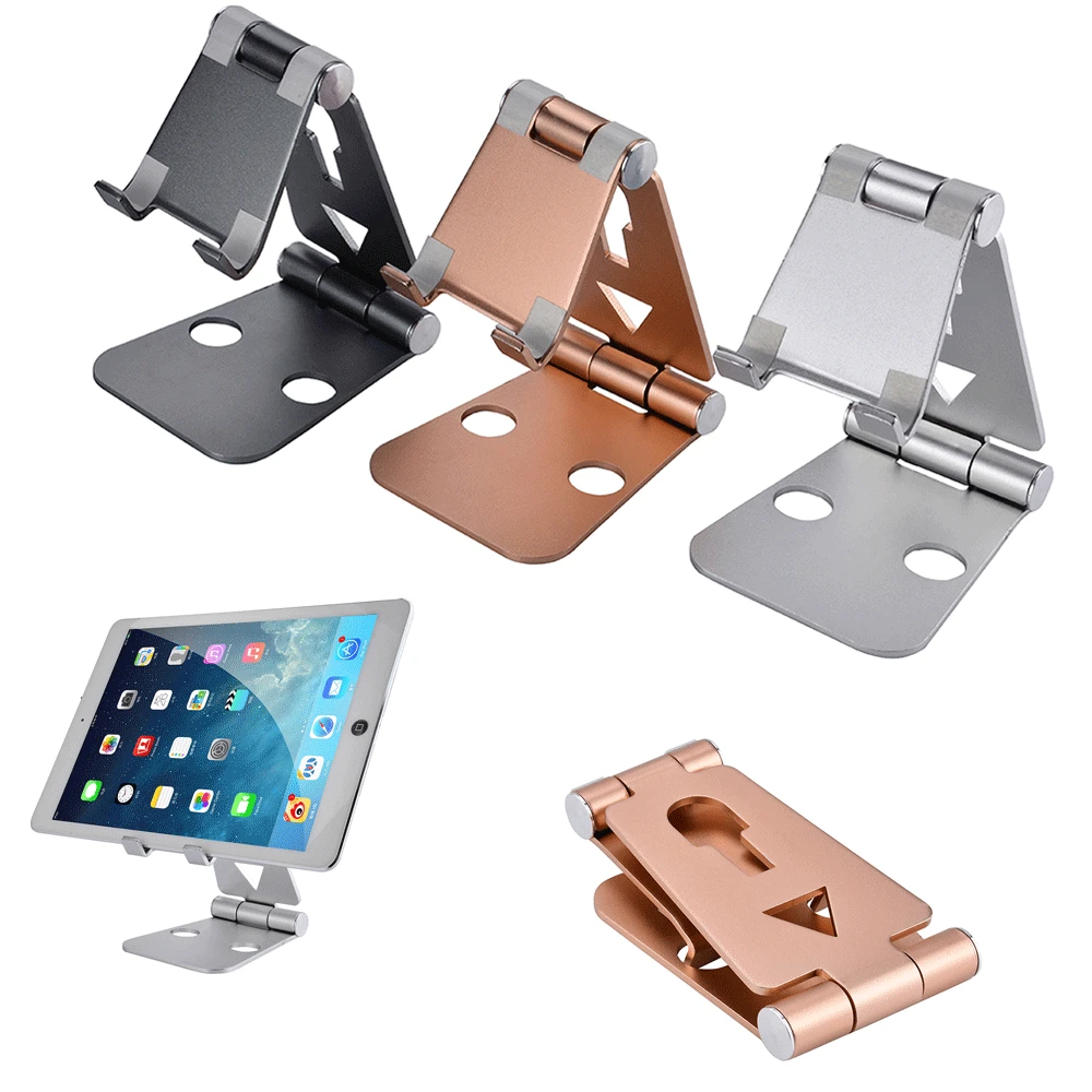 3 в 1 складной сотовый телефон часы стоят металла Планшеты Держатель Кронштейн