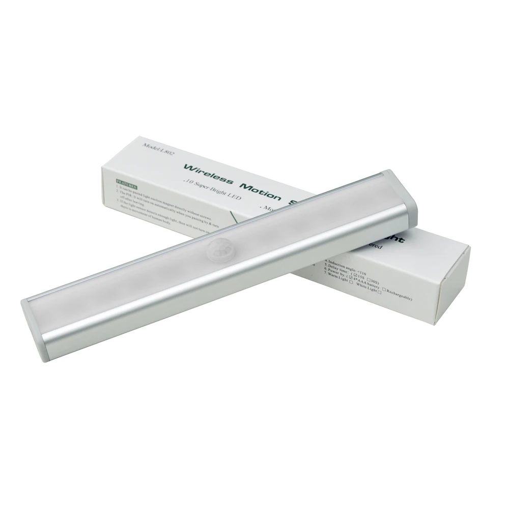 Движения PIR Сенсор ночной Светильник питьевой 10 светодиодные светильники для