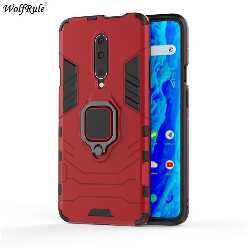 Red Для Oneplus 7 Pro Чехол для Oneplus 7 7T Pro 6T телефон бампер кольцо держатель Броня защитный задний Чехол для телефона для Oneplus 7 Pro Чехол - Цвет: Red